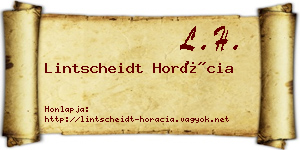 Lintscheidt Horácia névjegykártya